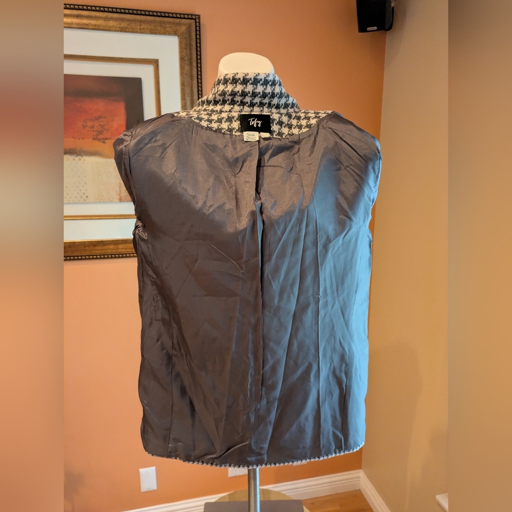 Vintage Grey Patchwork Long Sleeve Lined Jacket /… - image 6